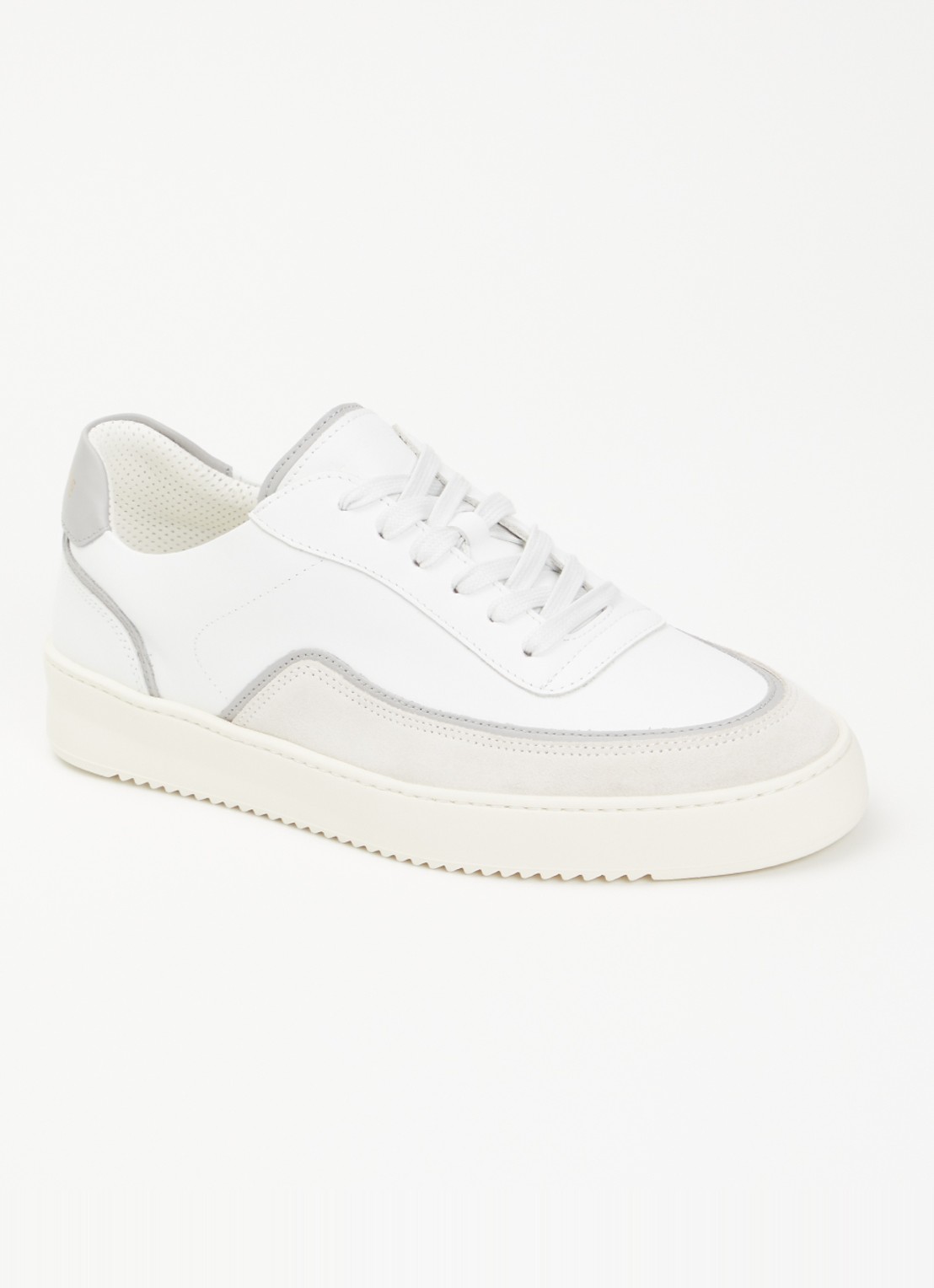 Filling Pieces Mondo Stack sneaker van leer - voorkant 2 wit