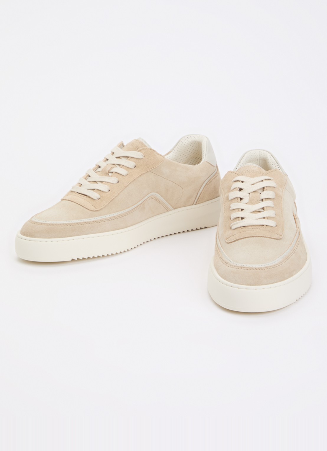 Filling Pieces Mondo Stack sneaker van suède - detail 2 beige