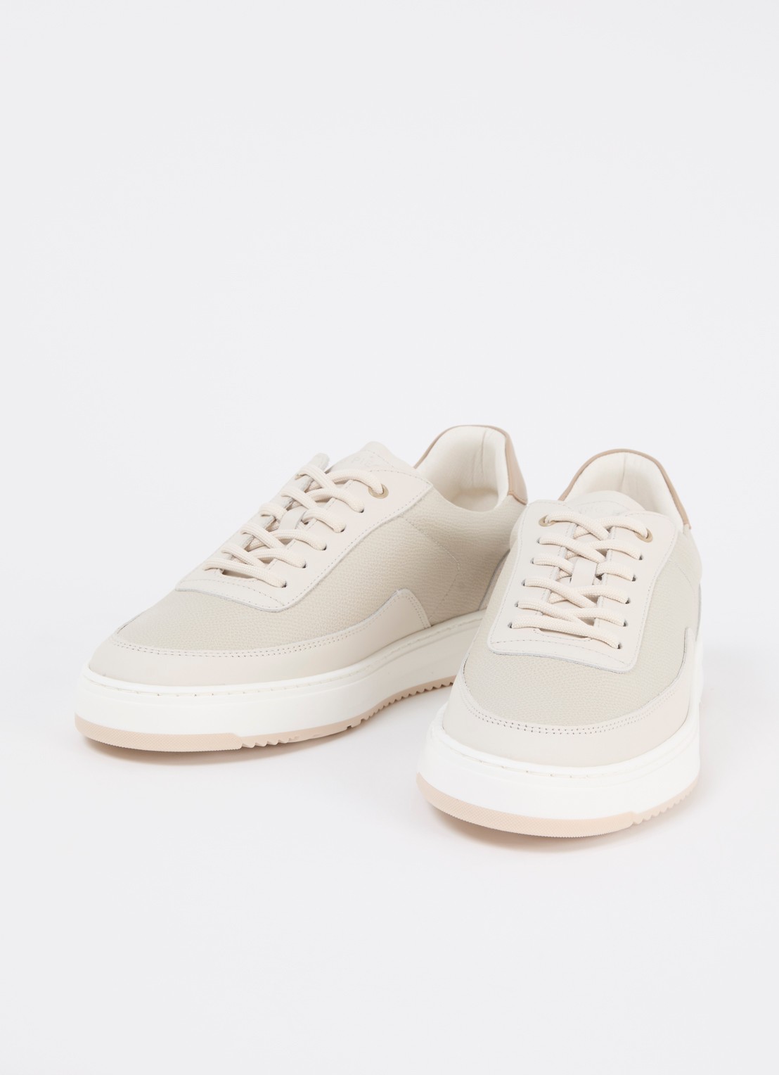 Filling Pieces Mondo Tech Crumbs sneaker van leer - detail 3 gebroken wit
