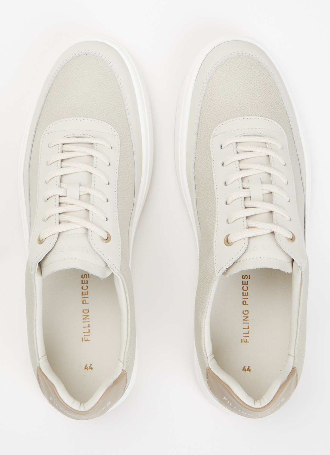 Filling Pieces Mondo Tech Crumbs sneaker van leer - detail 7 gebroken wit