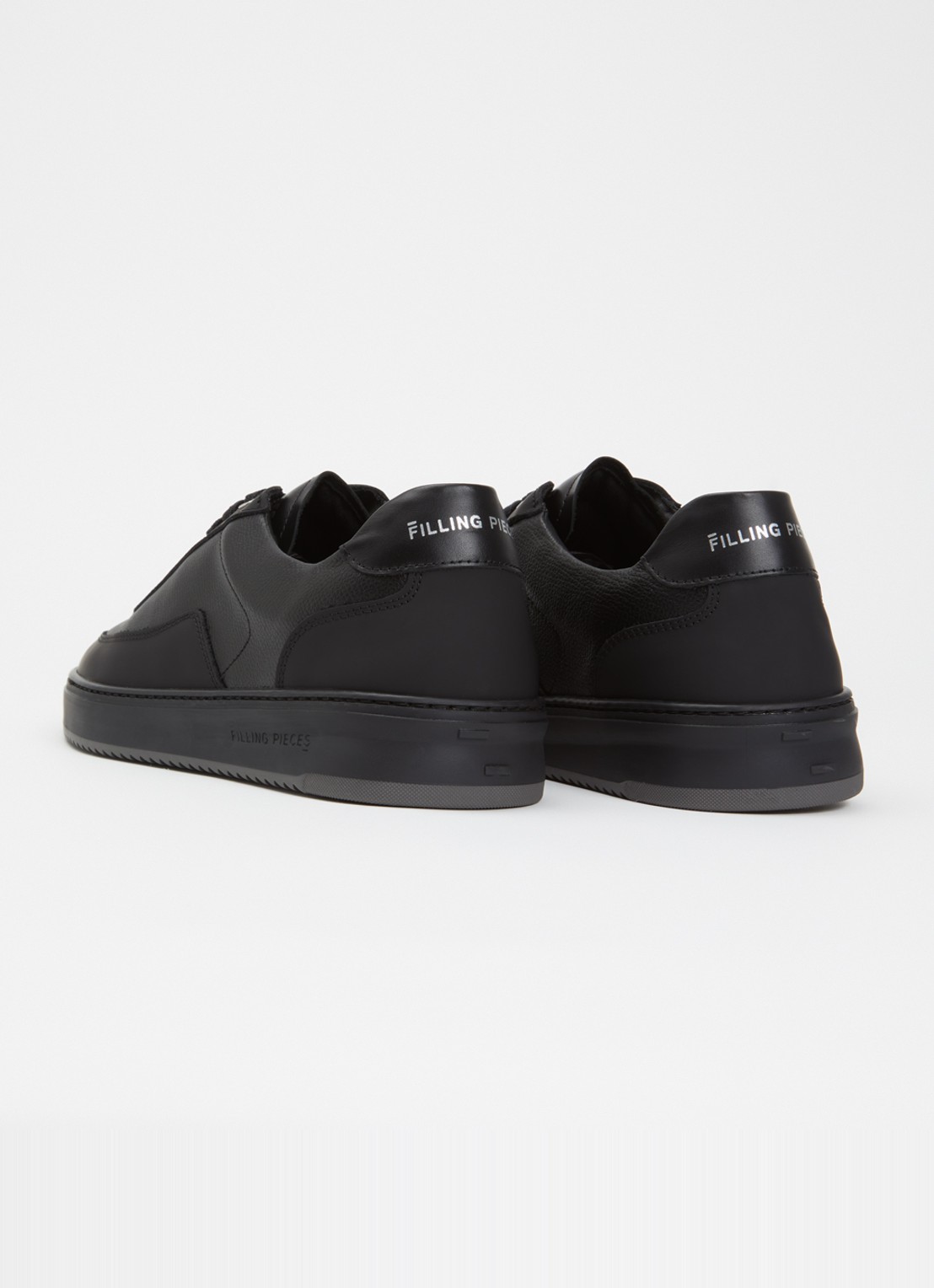 Filling Pieces Mondo Tech Crumbs sneaker van leer - achterkant 5 zwart