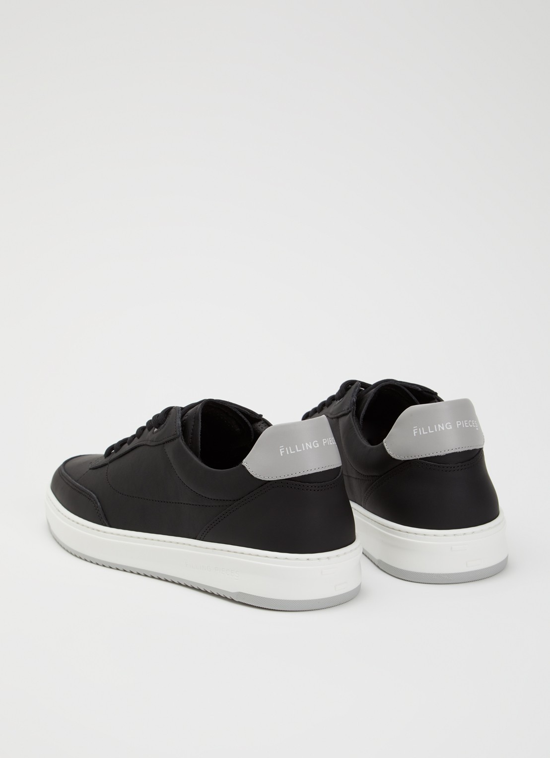 Filling Pieces Mondo Trim sneaker van leer - achterkant zwart