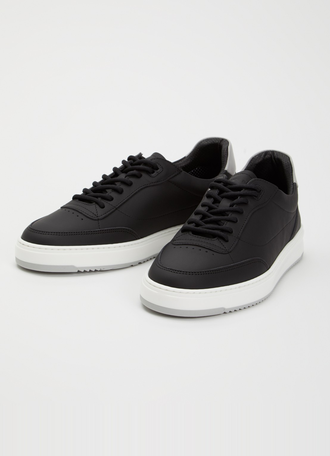 Filling Pieces Mondo Trim sneaker van leer - detail 3 zwart
