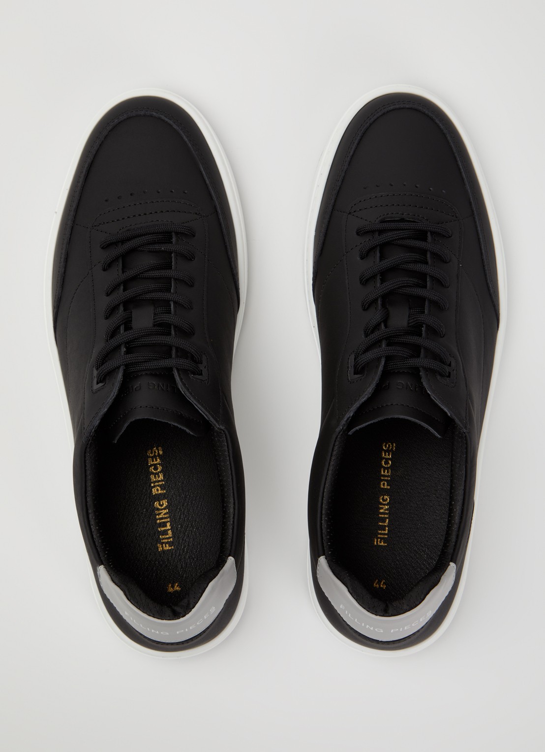Filling Pieces Mondo Trim sneaker van leer - detail 4 zwart