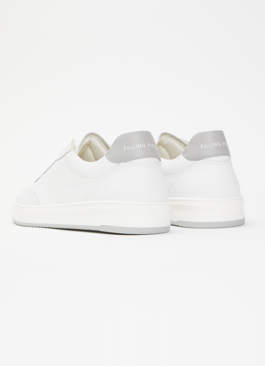 Filling Pieces Mondo Trim sneaker van leer - achterkant 5 creme