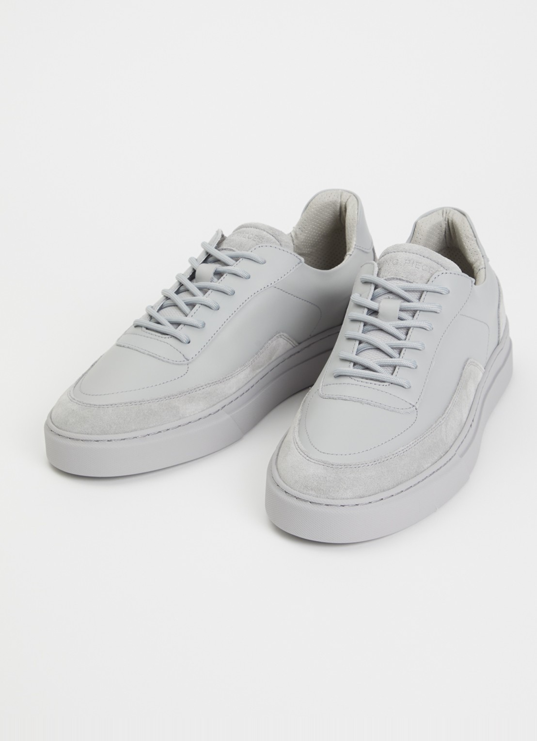 Filling Pieces Mondo Viera sneaker van leer met suède details - detail 2 grijs
