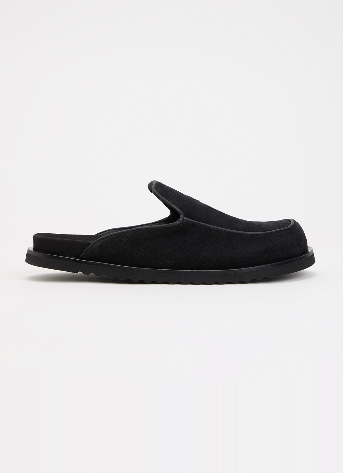 Filling Pieces Muiltje van suède  - voorkant 5 zwart