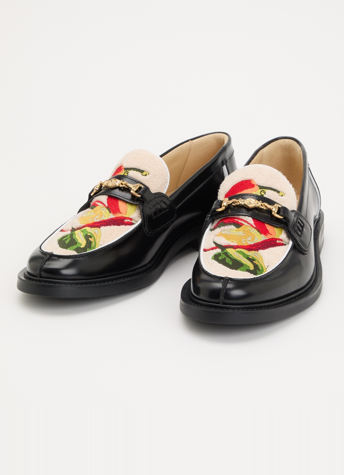 Filling Pieces Pepper loafer van leer met borduring - detail 3 zwart
