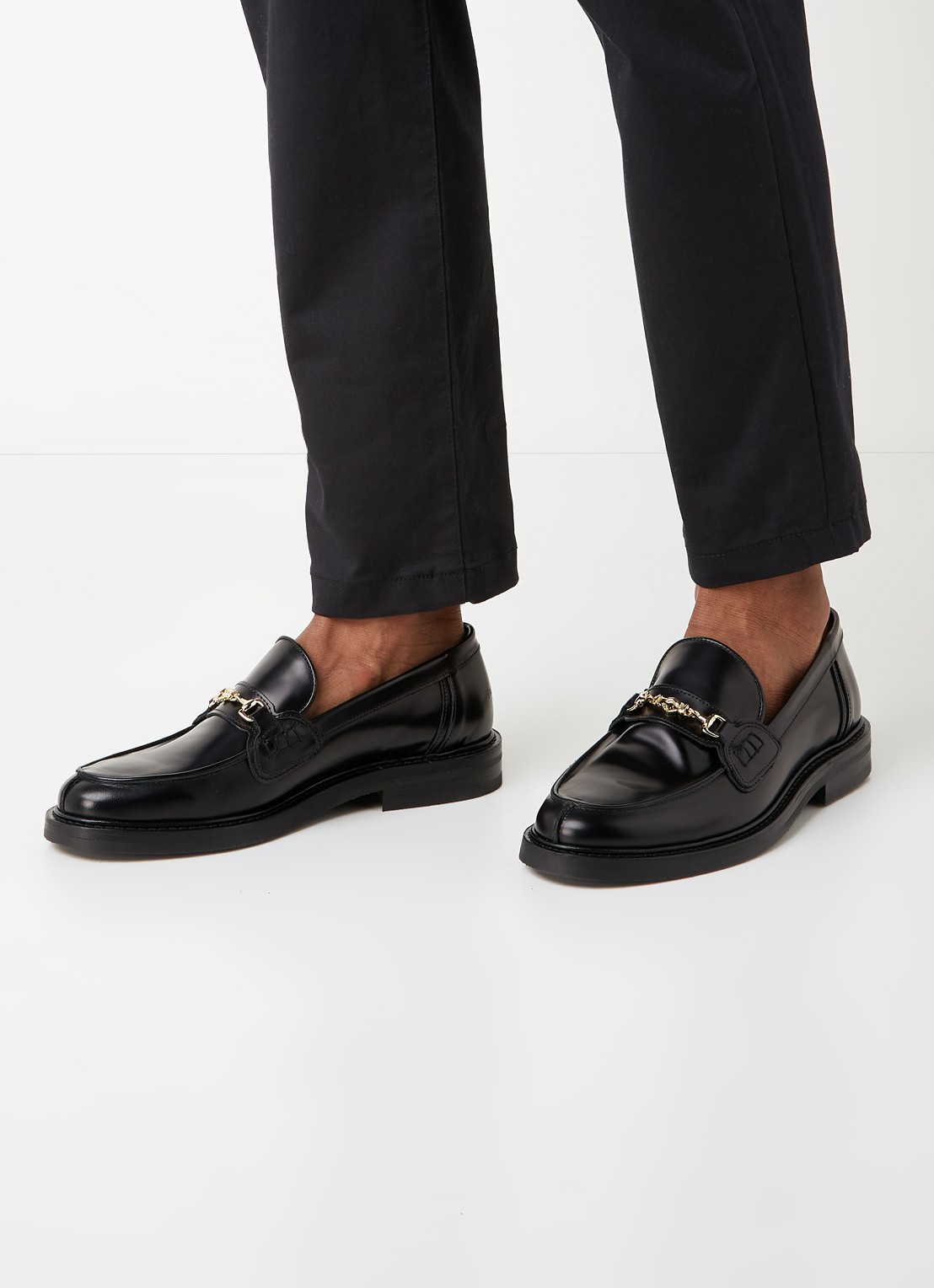 Filling Pieces Polido loafer van leer - voorkant 2 zwart
