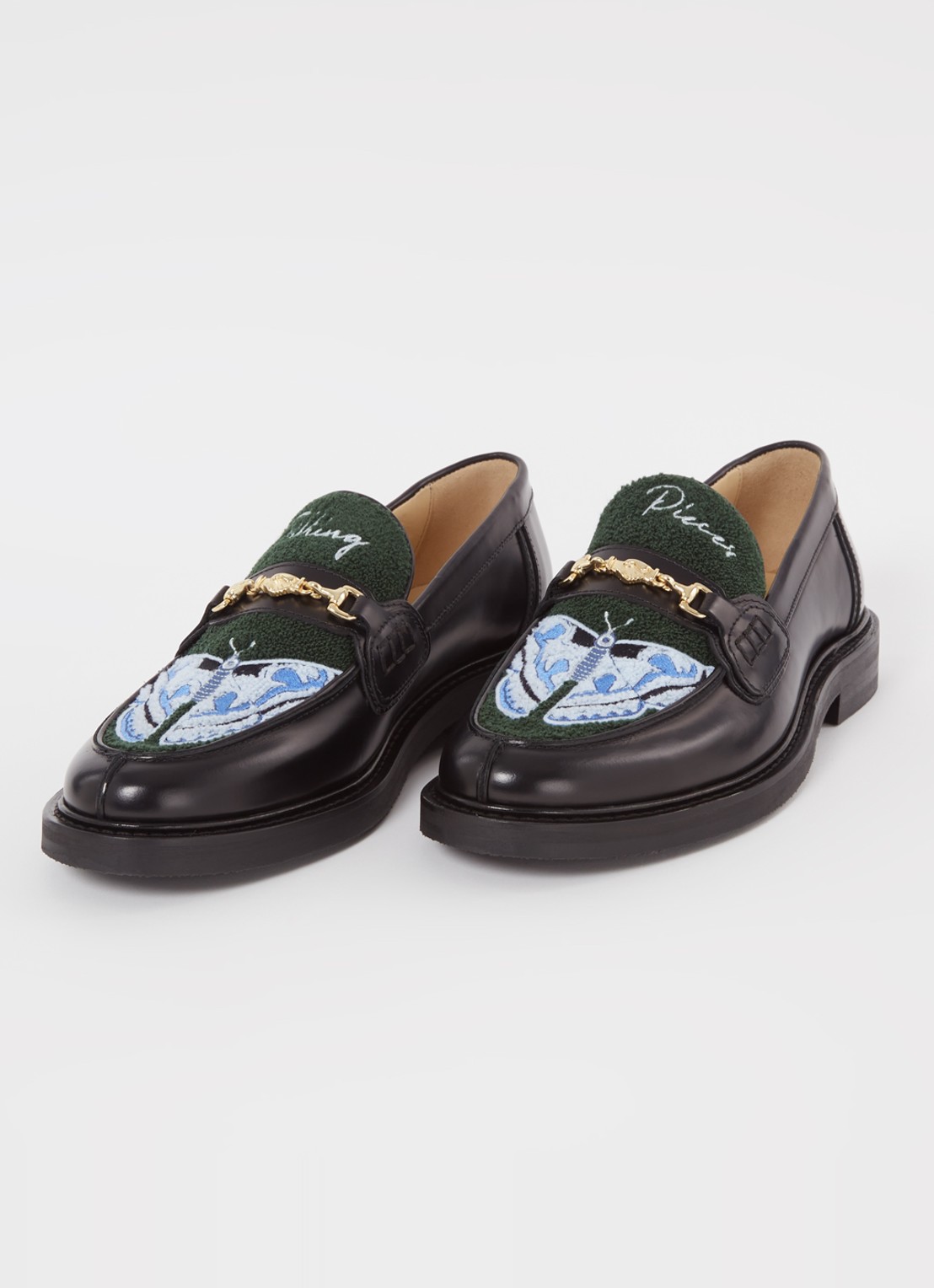 Filling Pieces Polido Microbes loafer van leer met print  - detail 3 zwart