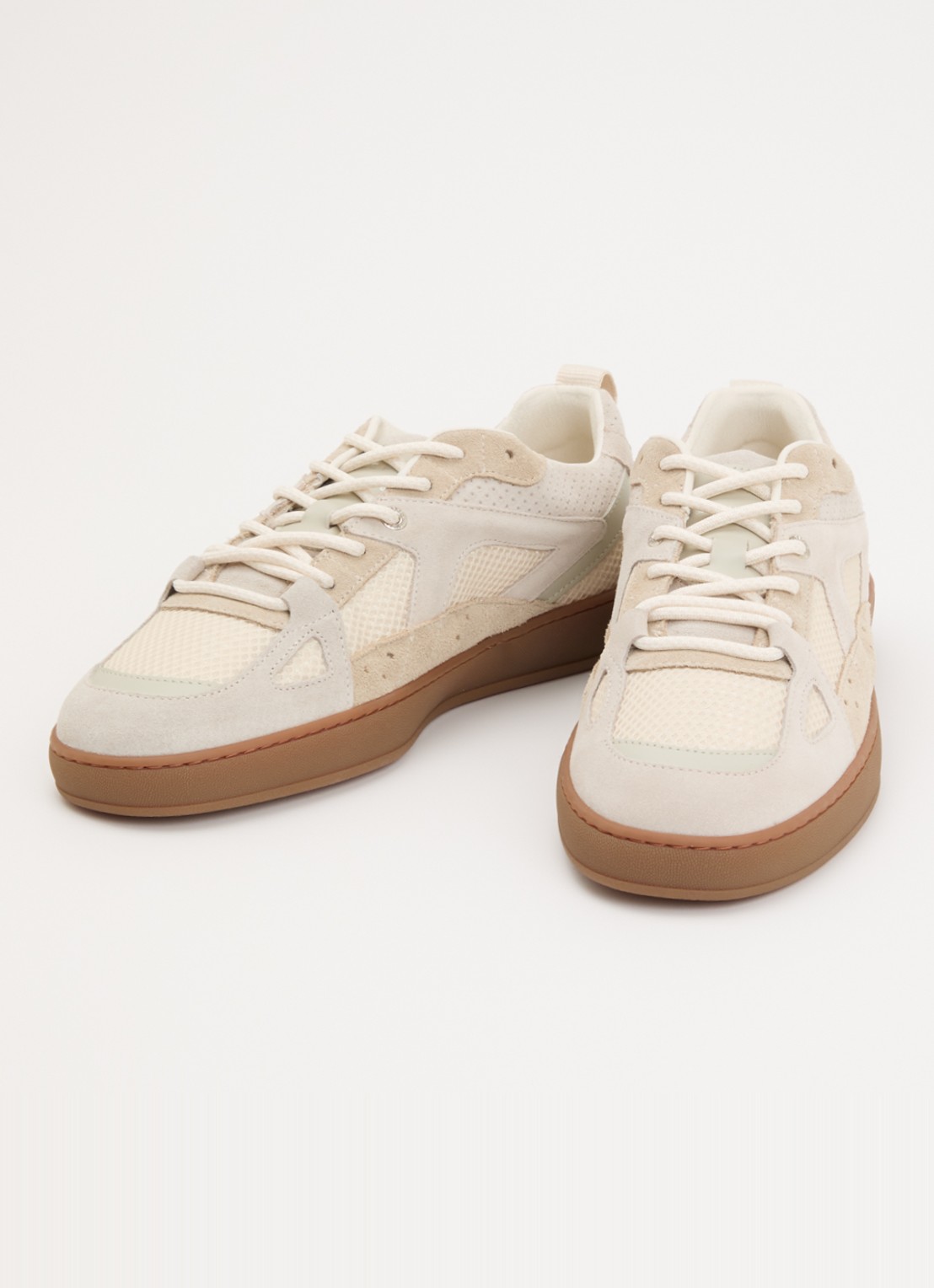 Filling Pieces Prism Peak sneaker van leer met details van suède - detail 2 beige