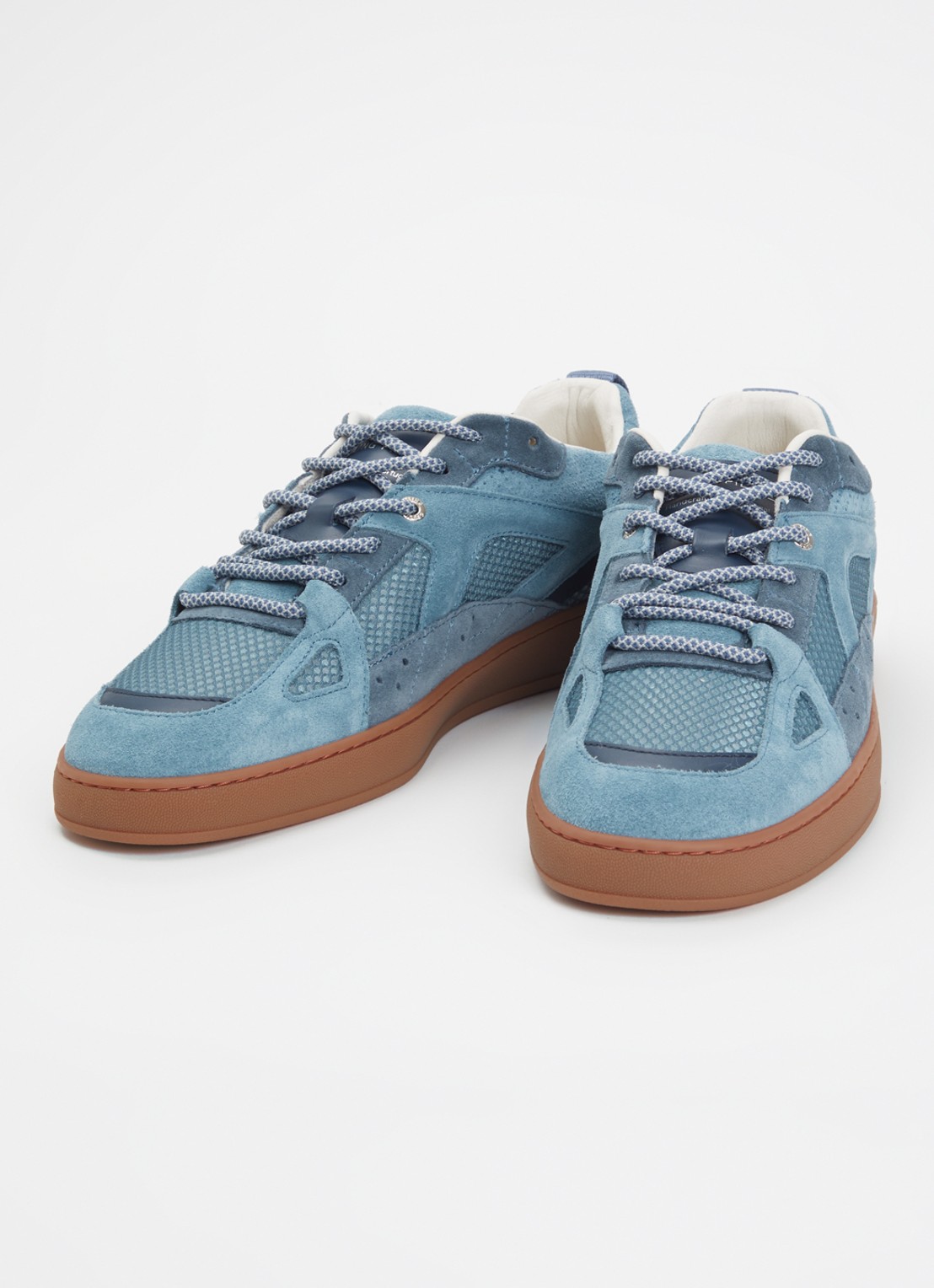 Filling Pieces Prism Peak  sneaker van leer met suède details - detail 2 staalblauw
