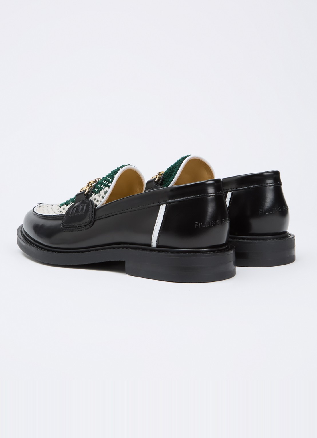 Filling Pieces Rugby Degrade loafer van leer met horsebit  - achterkant 5 zwart