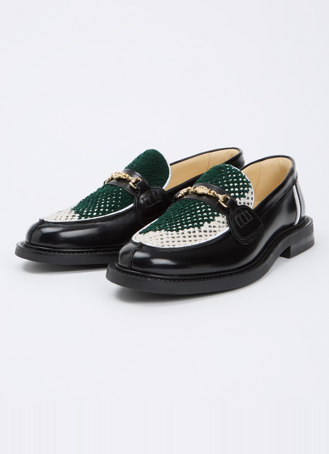 Filling Pieces Rugby Degrade loafer van leer met horsebit  - detail zwart