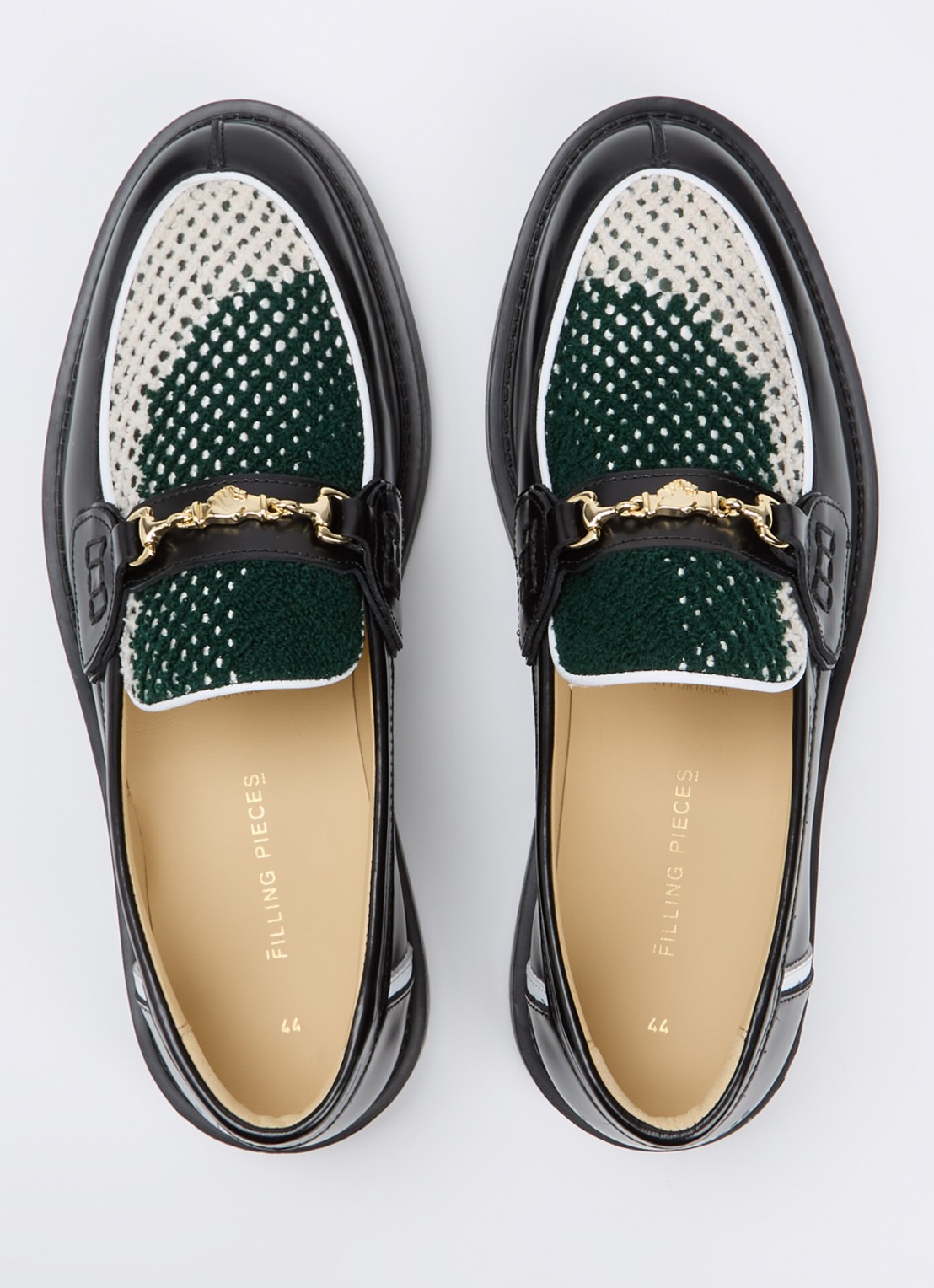Filling Pieces Rugby Degrade loafer van leer met horsebit  - detail 2 zwart