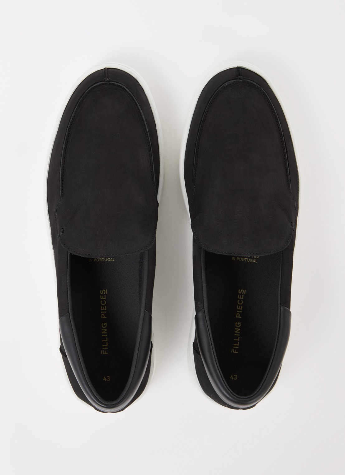Filling Pieces Signature slip-on van nubuck - detail 5 zwart