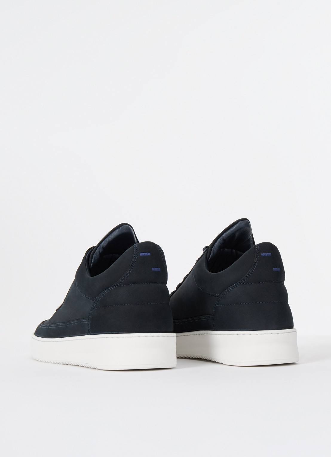 Filling Pieces Sneaker van nubuck - achterkant 3 donkerblauw