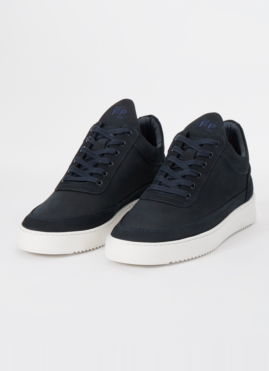 Filling Pieces Sneaker van nubuck - detail 4 donkerblauw