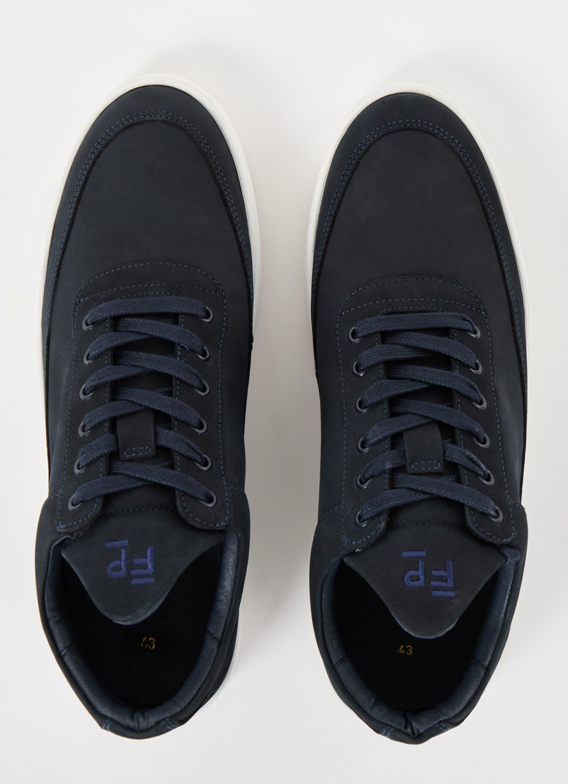 Filling Pieces Sneaker van nubuck - detail 5 donkerblauw