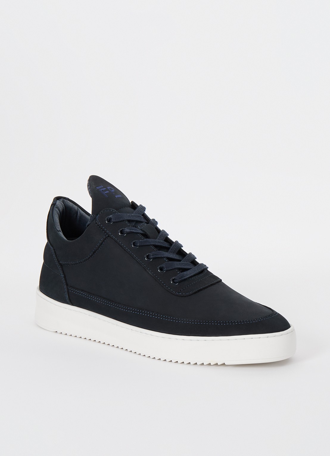Filling Pieces Sneaker van nubuck - voorkant donkerblauw