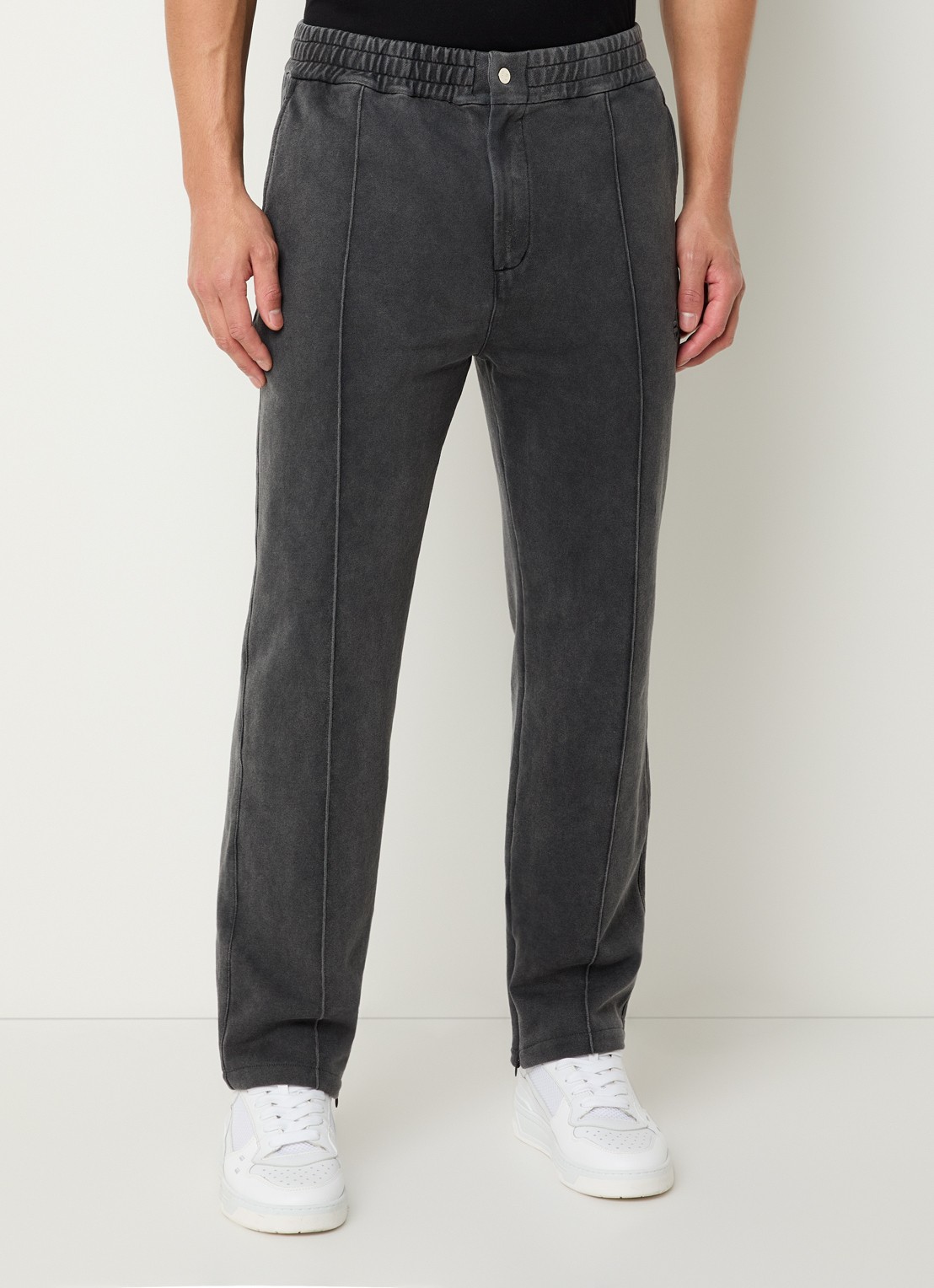 Filling Pieces Straight fit joggingsbroek met steekzakken - detail 4 antraciet