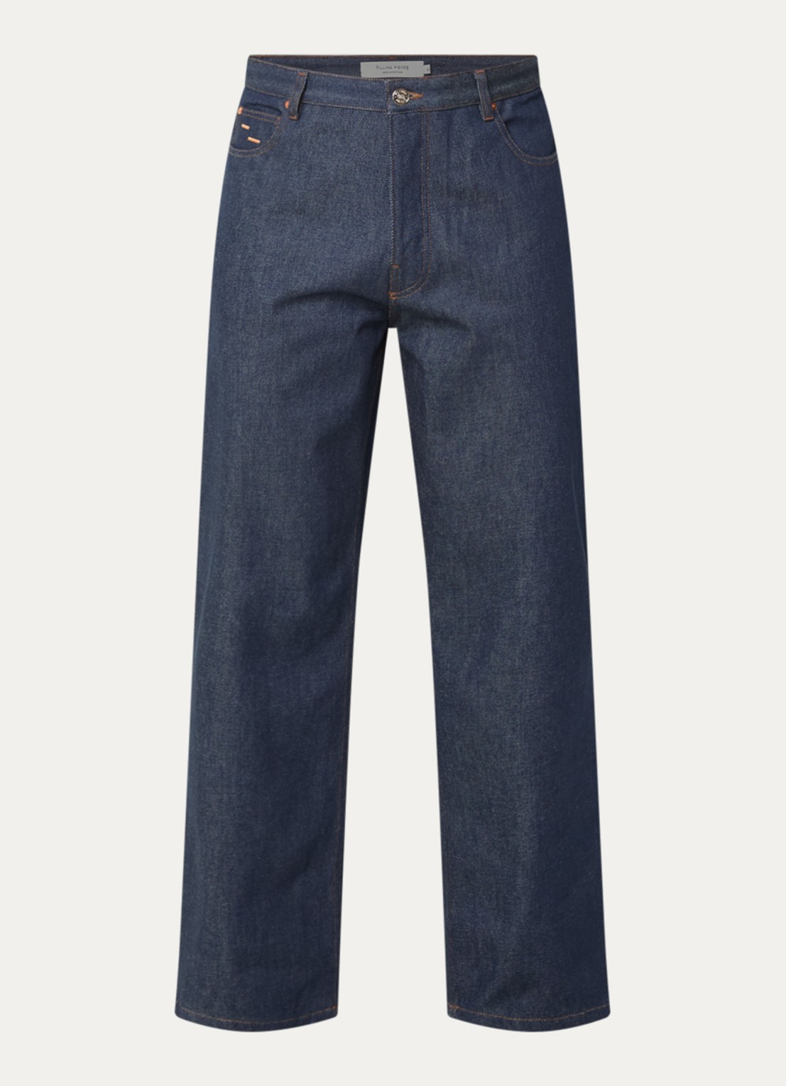 Filling Pieces Straight leg jeans met donkere wassing - voorkant indigo