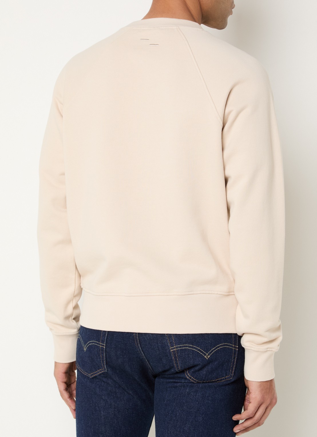Filling Pieces Sweater met logoborduring - achterkant 2 creme