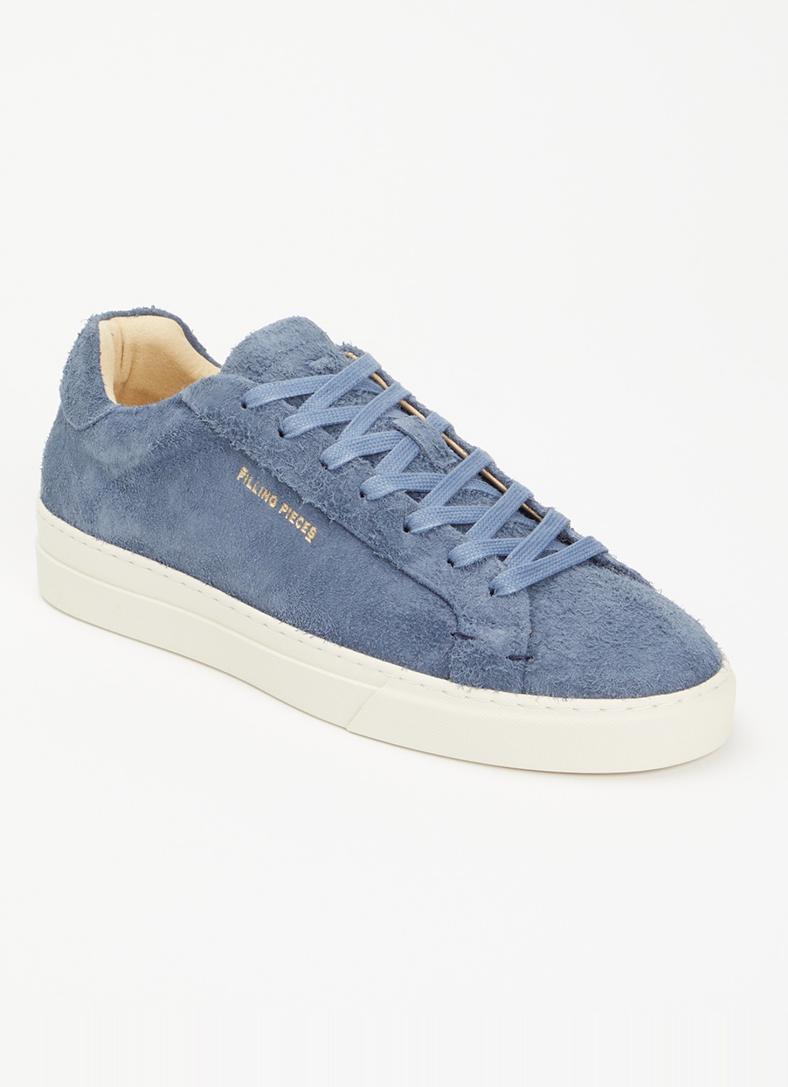 Filling Pieces Tiebreak Fuzz sneaker van  suède met structuur - voorkant indigo