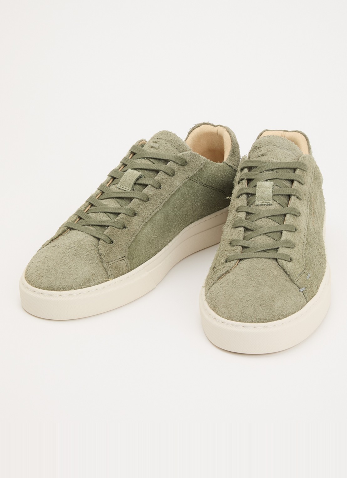 Filling Pieces Tiebreak Fuzz sneaker van  suède met structuur - detail lichtgroen