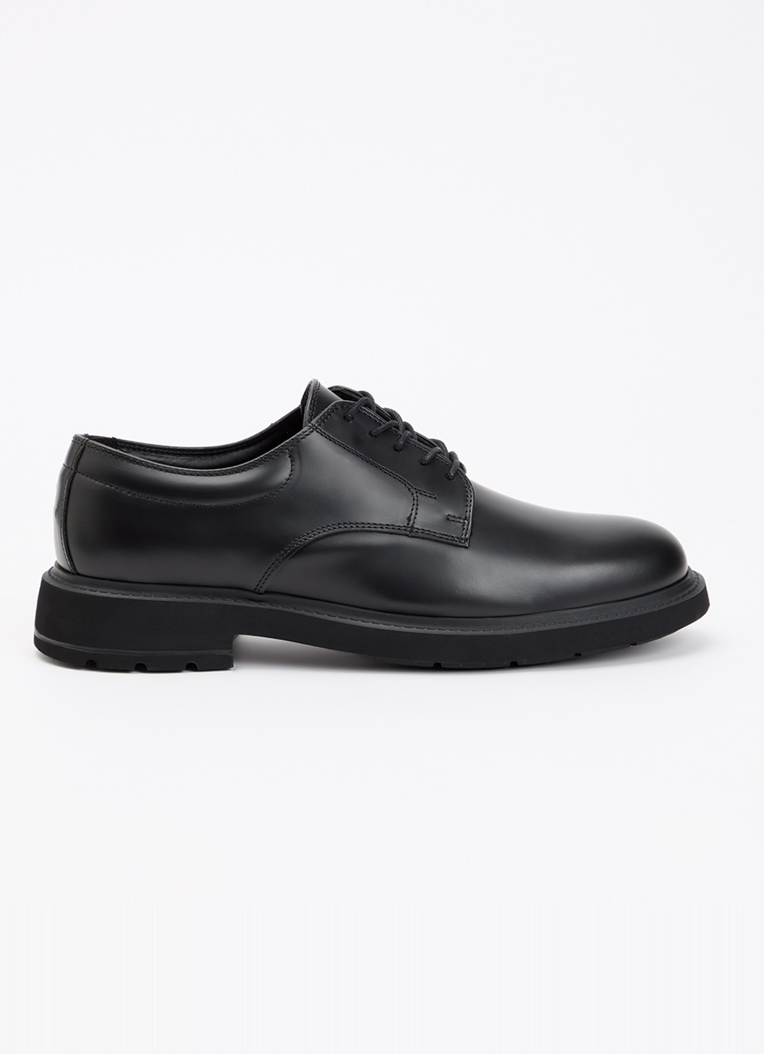 Filling Pieces Veterschoen van leer - voorkant zwart