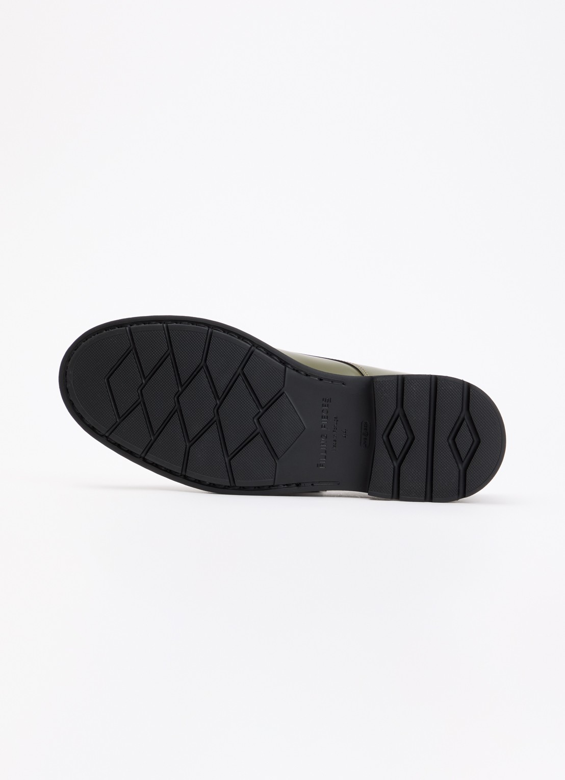 Filling Pieces Veterschoen van leer - detail 5 olijfgroen