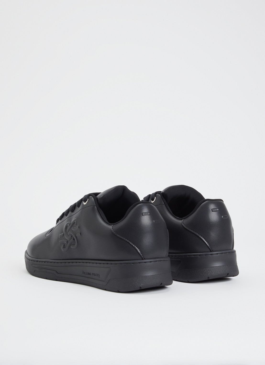 Filling Pieces Voyager Knot sneaker van leer - achterkant 2 zwart