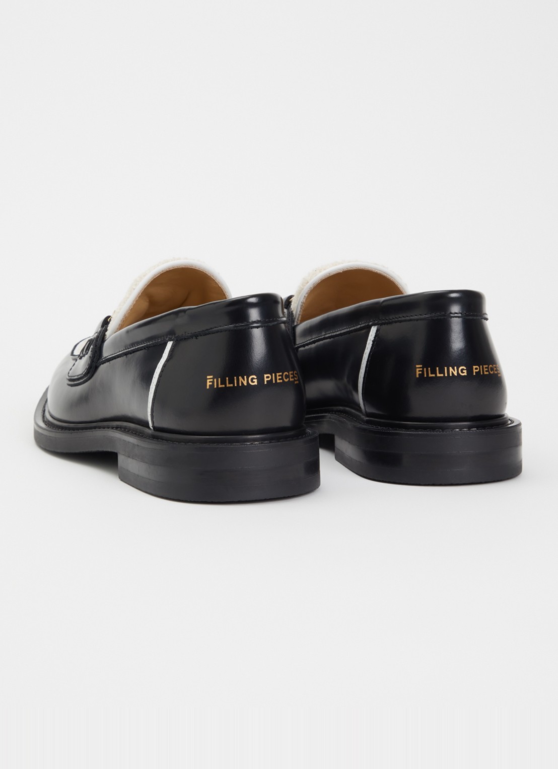 Filling Pieces Yellow Cab loafer van leer - achterkant zwart