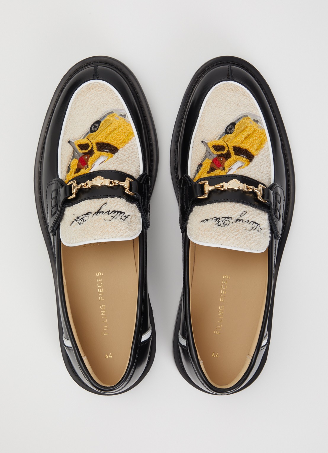 Filling Pieces Yellow Cab loafer van leer - detail 3 zwart