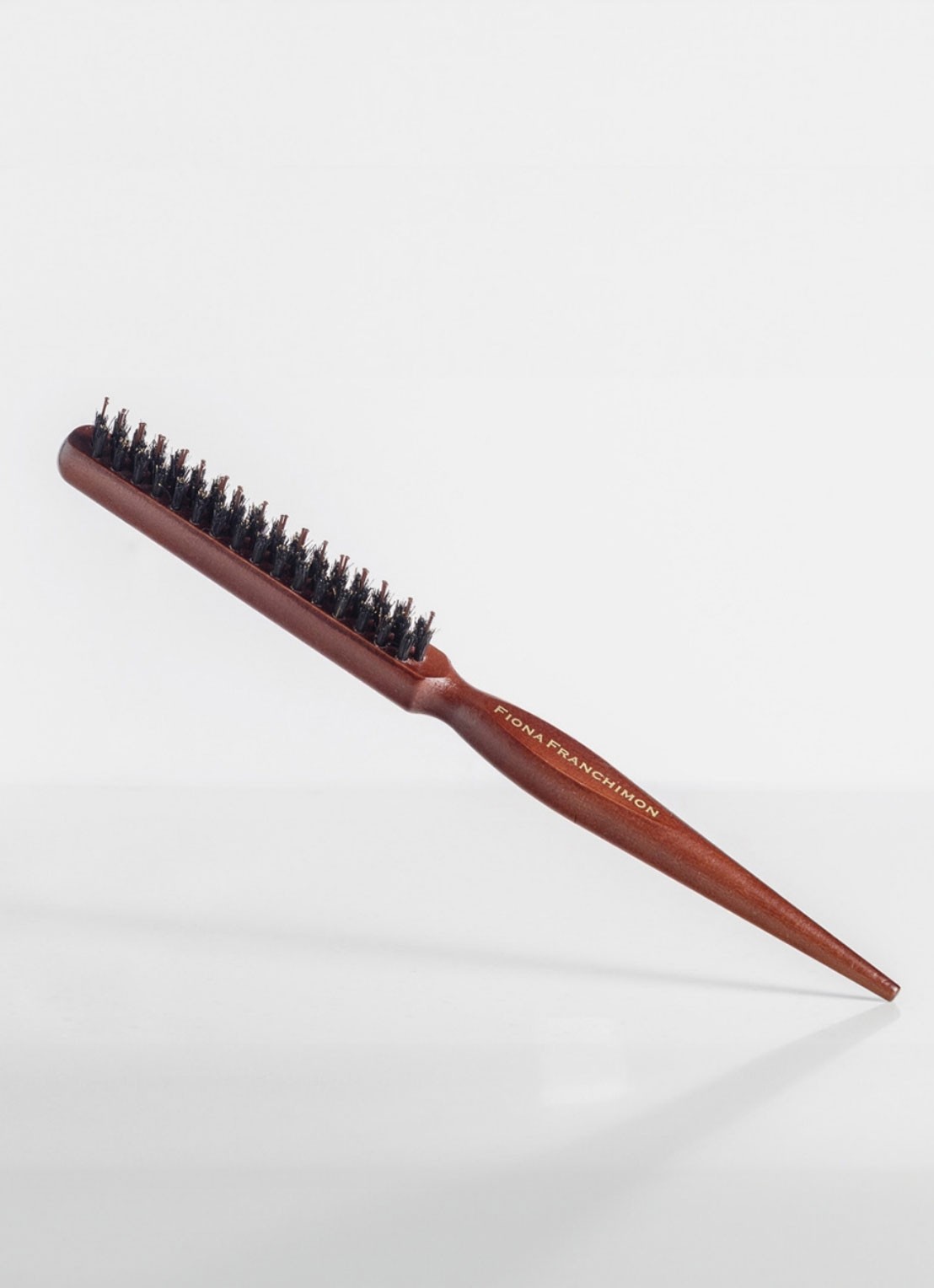 Fiona Franchimon Back Comb Brush - toupeerborstel - voorkant bruin