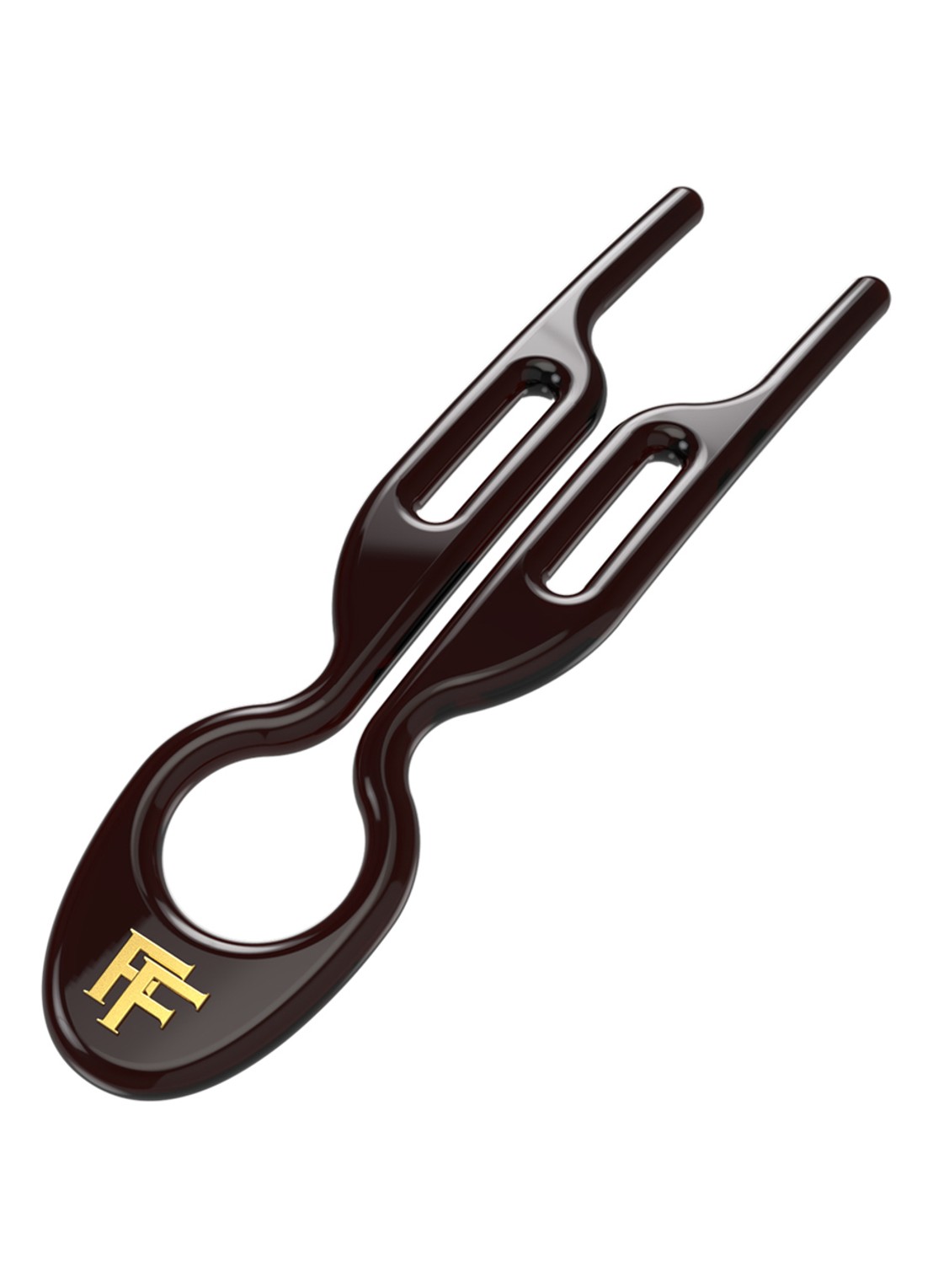 Fiona Franchimon Nº 1 Hairpin - haarpin set van 3  - voorkant 5 brown