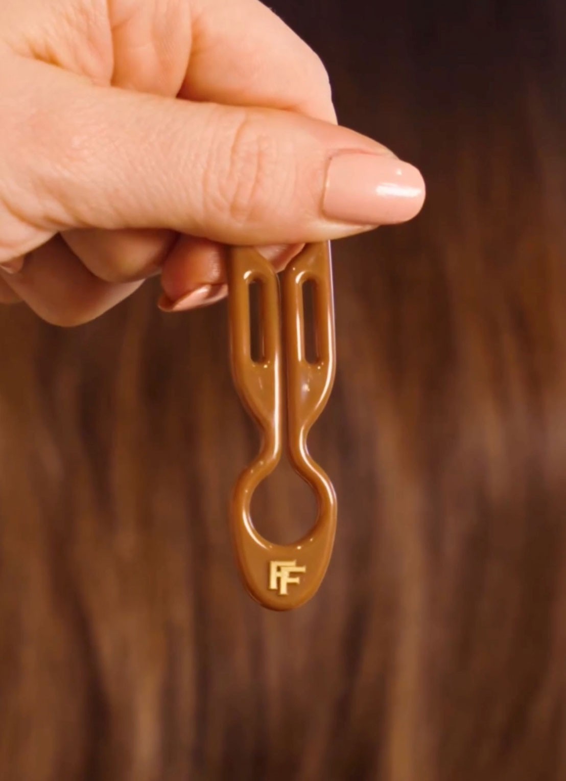 Fiona Franchimon Nº 1 Hairpin - haarpin set van 3 - detail 3 mochaccino