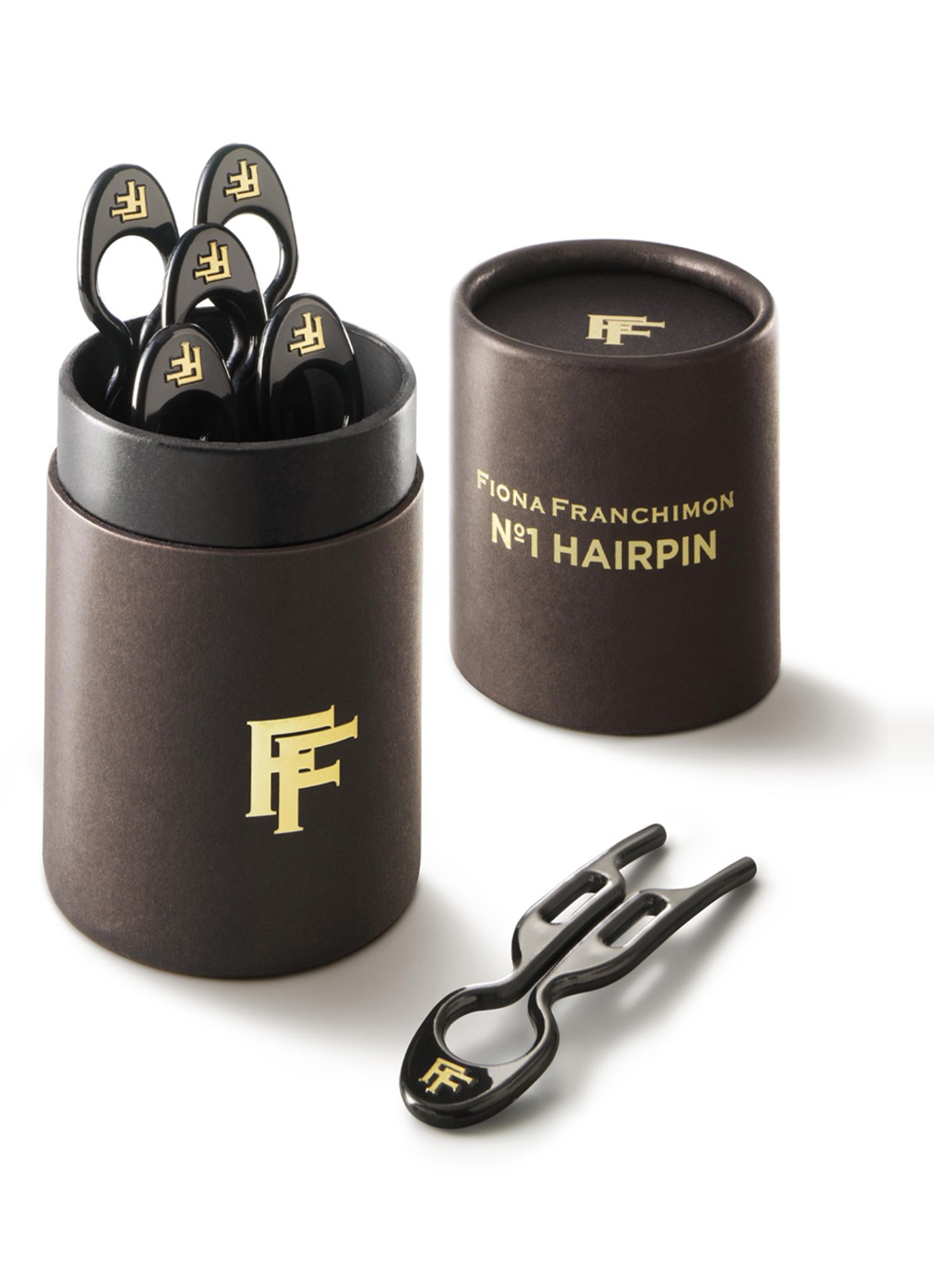 Fiona Franchimon Nº 1 Hairpin - haarpin set van 5 - detail 3 black