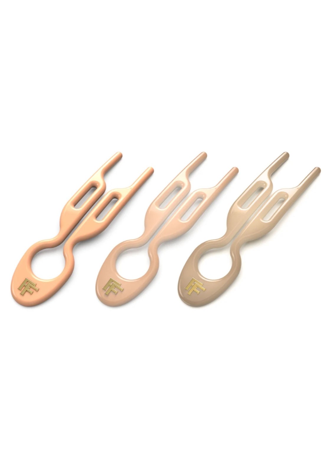 Fiona Franchimon Nº 1 Hairpin Los Angeles Collection - haarpin set van 3 - voorkant beige