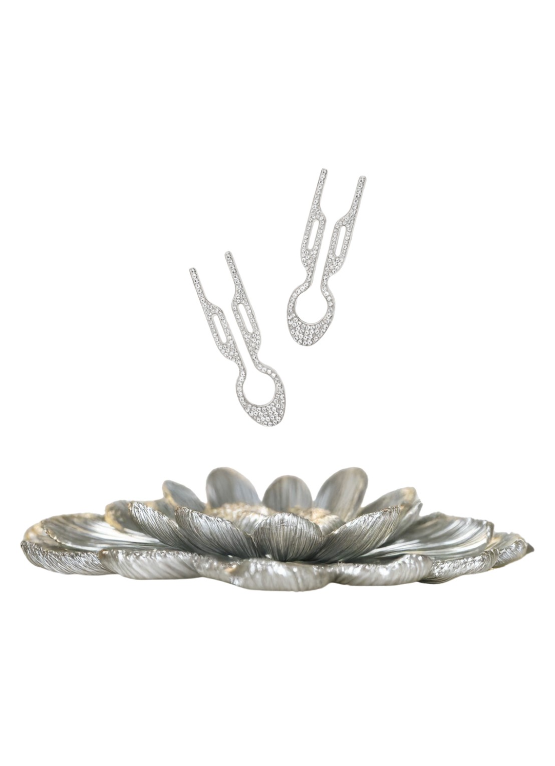 Fiona Franchimon Nº 1 Hairpin Petite Steel met Swarovski® Crystals - haarpin set van 2 - detail 3 undefined