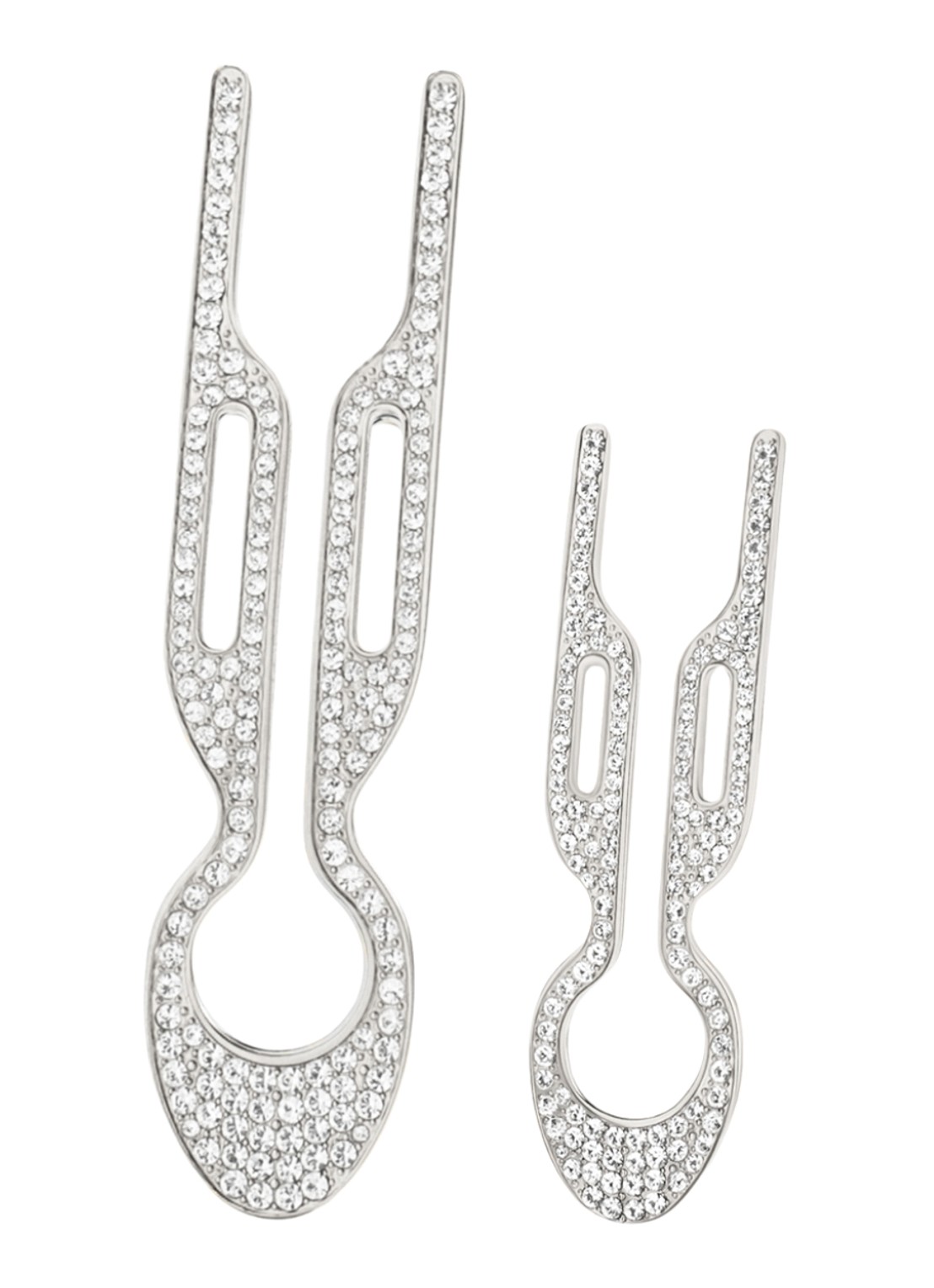 Fiona Franchimon Nº 1 Hairpin Petite Steel met Swarovski® Crystals - haarpin set van 2 - voorkant undefined