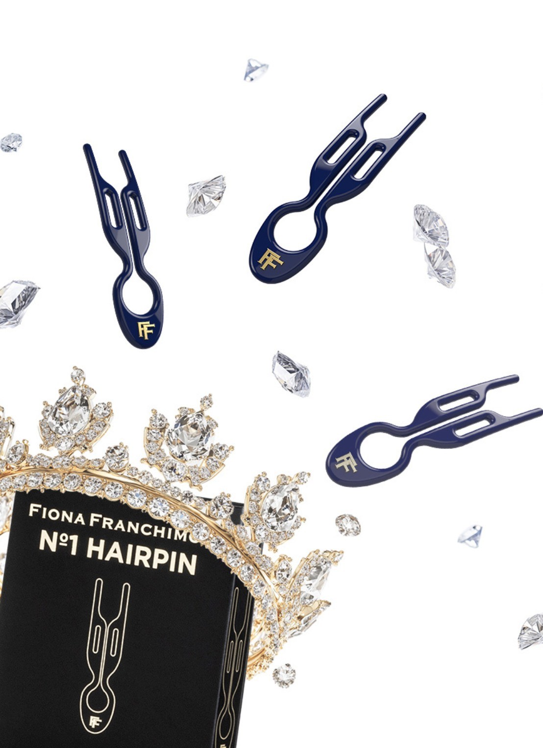 Fiona Franchimon 'Nº1 HAIRPIN | Royal Blue - haarpin set van 3 - detail 6 undefined