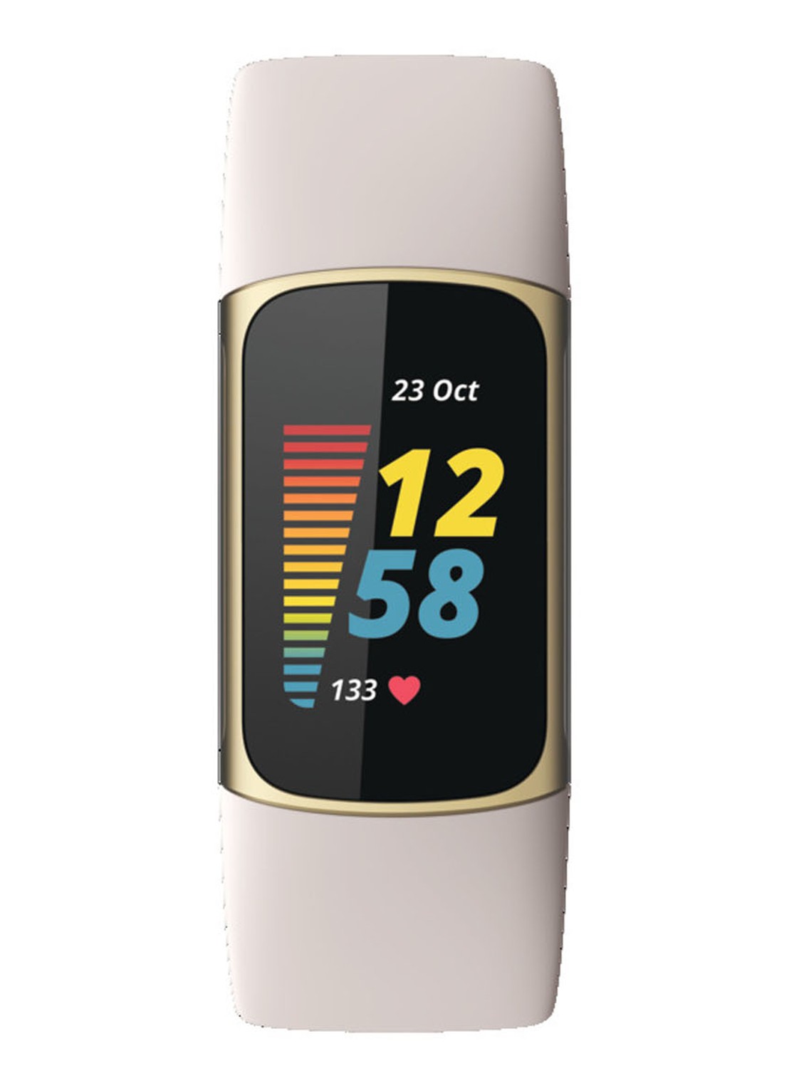 Fitbit Fitbit Charge 5 FB421GLWT - voorkant creme