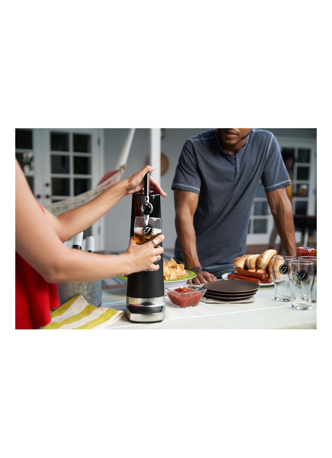 Fizzics DraftPour oplaadbare bier dispenser 45 cm - detail 4 zwart