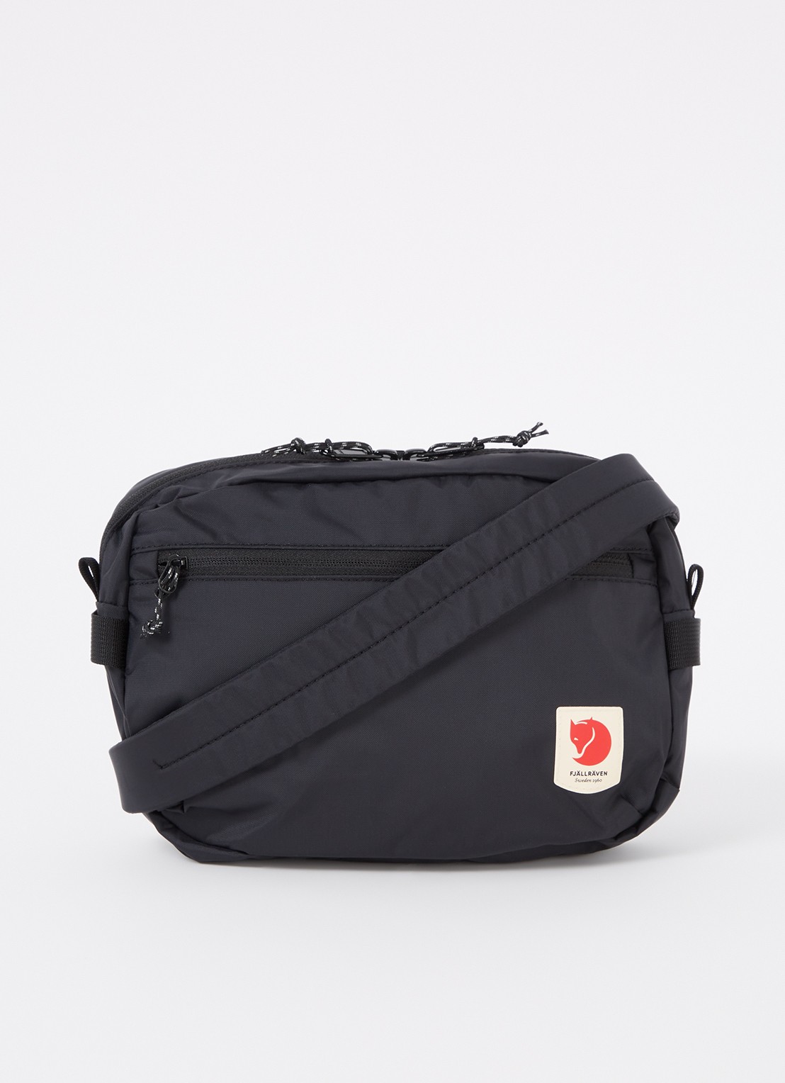 Fjällräven High Coast crossbodytas met logo - voorkant zwart
