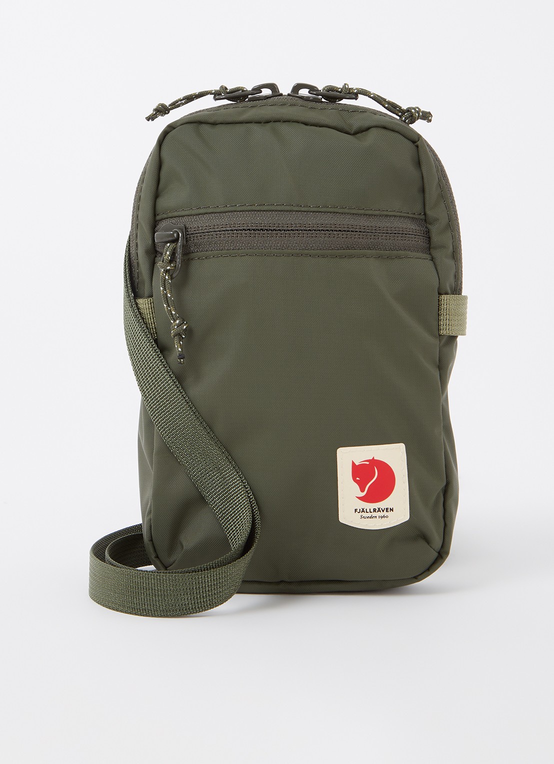 Fjällräven High Coast Pocket crossbodytas met logo - voorkant 2 legergroen