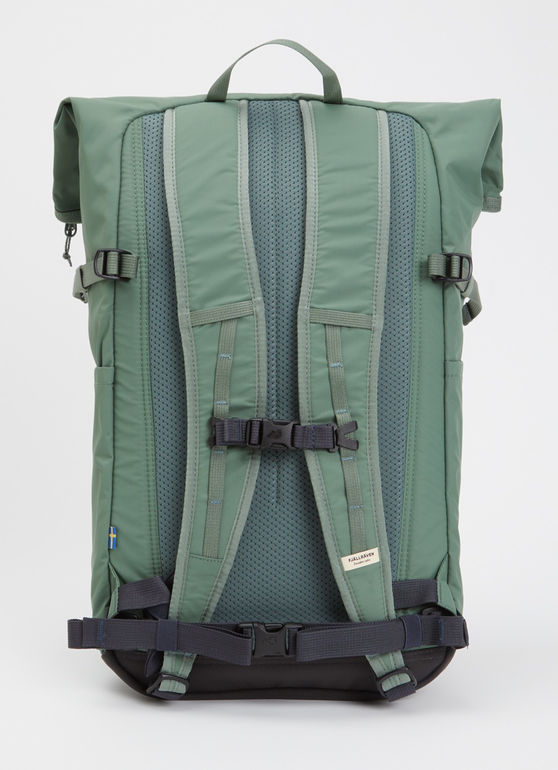 Fjällräven High Coast rugzak met 14 inch laptopvak - unisex - achterkant 2 zeegroen