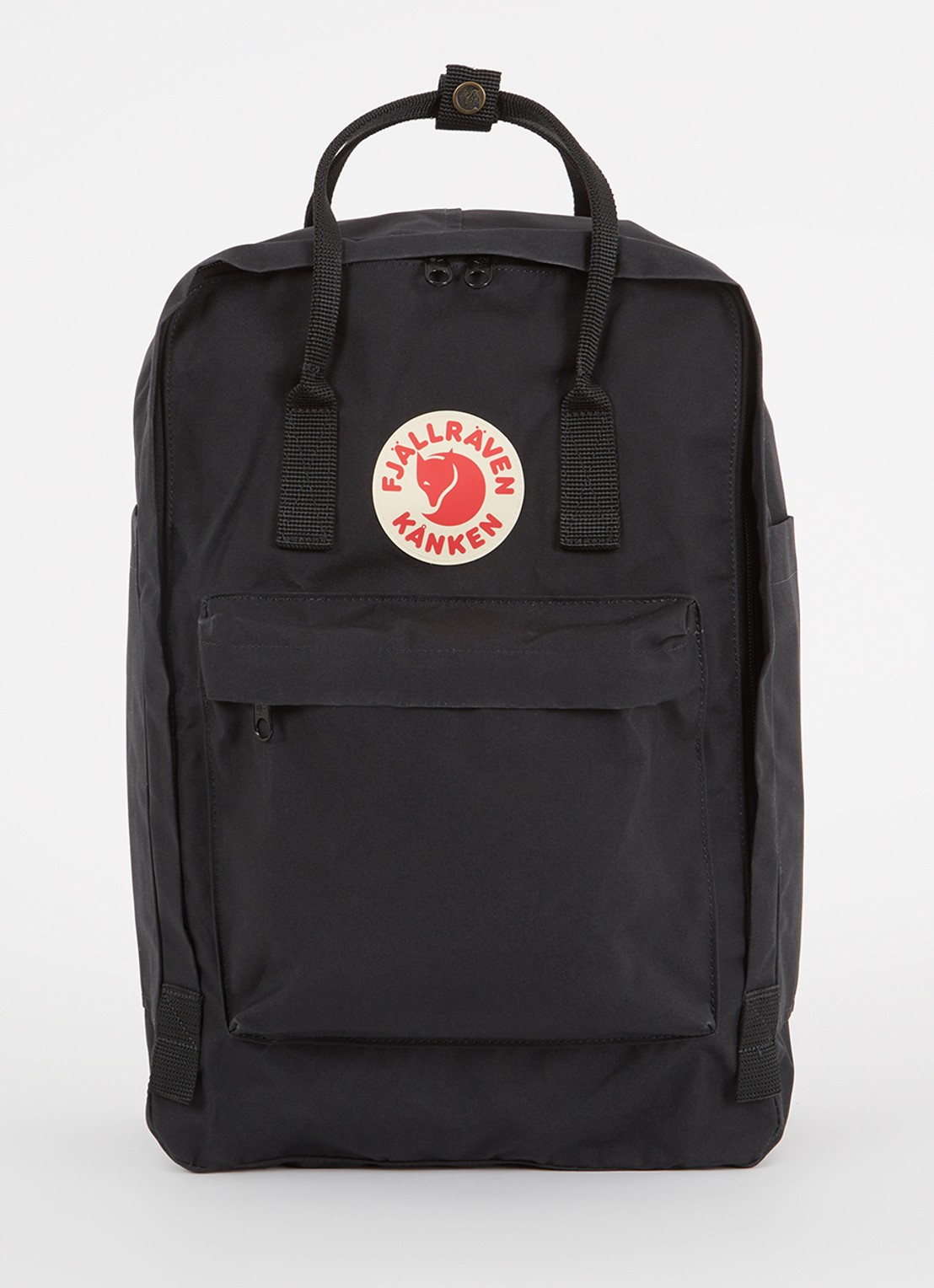 Fjällräven Kånken rugzak met 17 inch laptopvak  - voorkant zwart