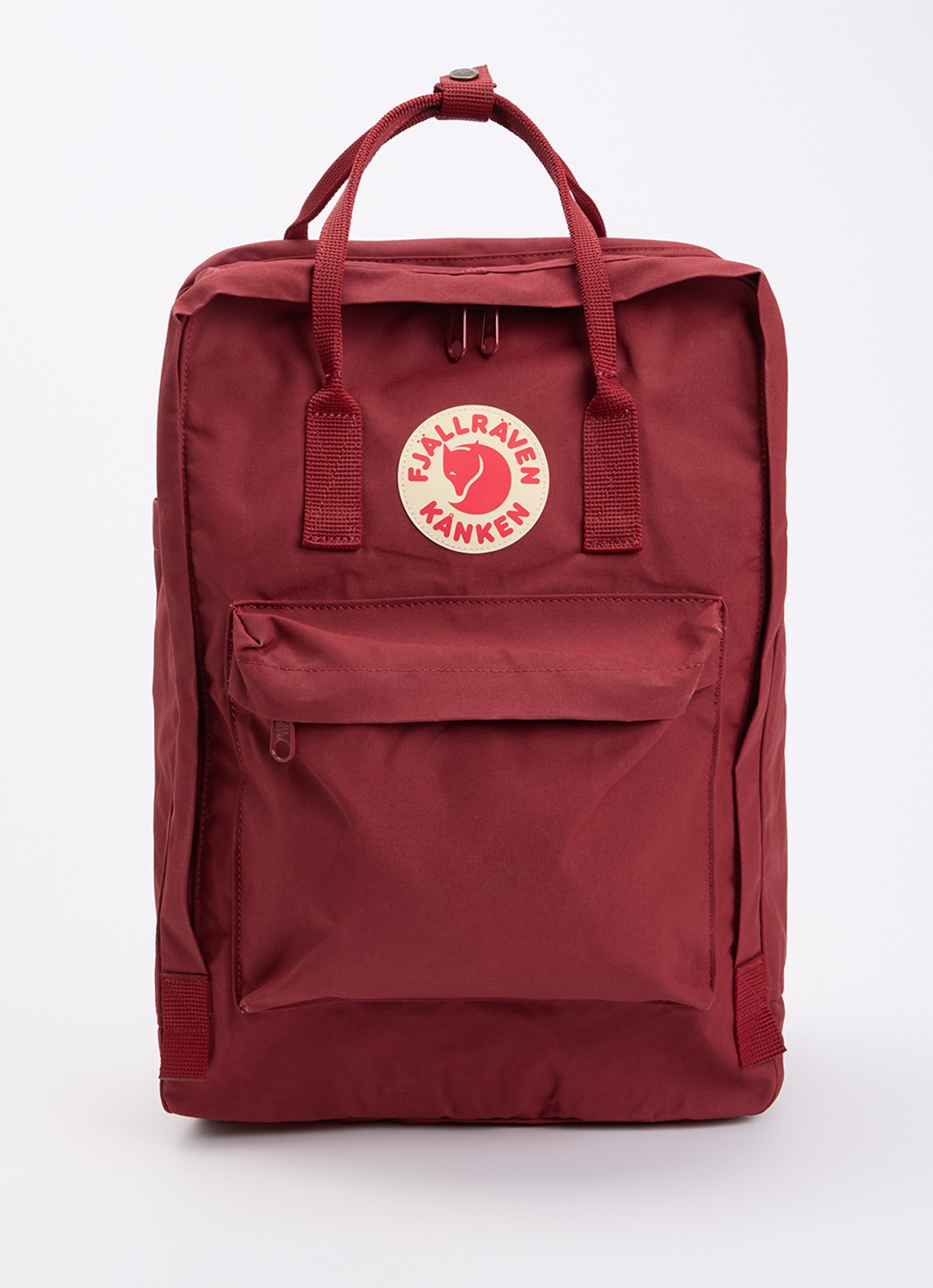 Fjällräven Kånken rugzak met 17 inch laptopvak  - voorkant 2 donkerrood
