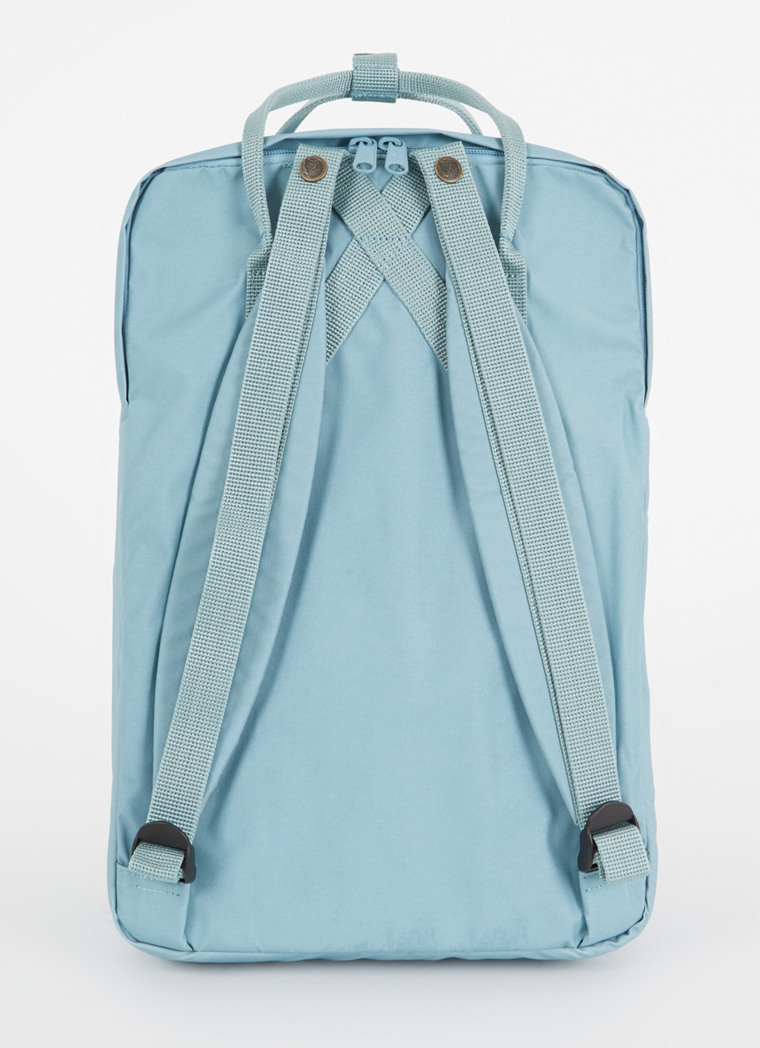 Fjällräven Kånken rugzak met 17 inch laptopvak  - achterkant aquablauw